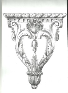 Dessin de console d'applique