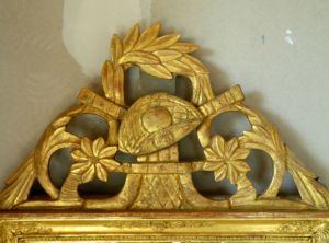Fronton miroir Luis XVI
