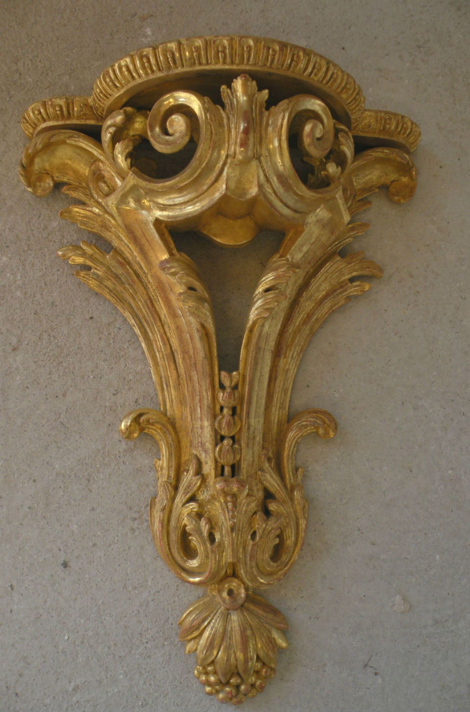 Dorure d'une console